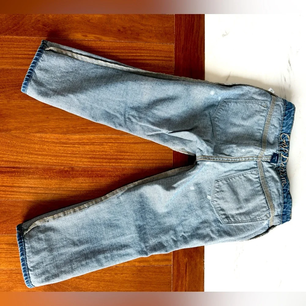 Gap Big Girls Bermuda Denim Capri Jeans Pants Shorts Size 14 Distressed Jeans